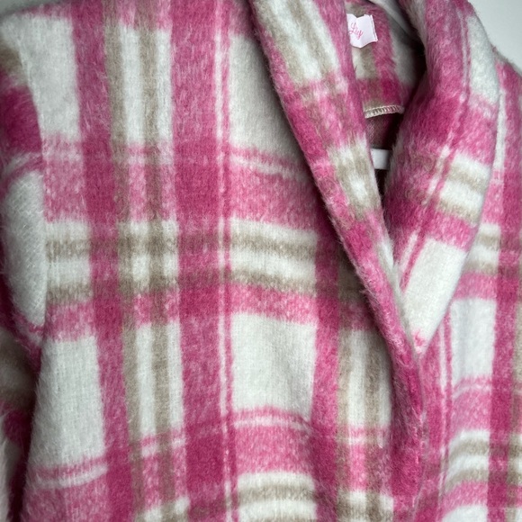Pink Lily Plaid Shacket Coat - Picture 4 of 7